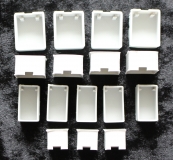 Small light boxes, H0 gauge, 16 pieces