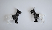 H0 / 00 Walliser black-necked goat, 2 pieces